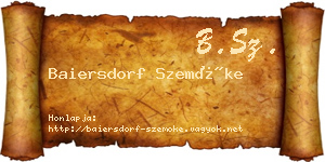 Baiersdorf Szemőke névjegykártya